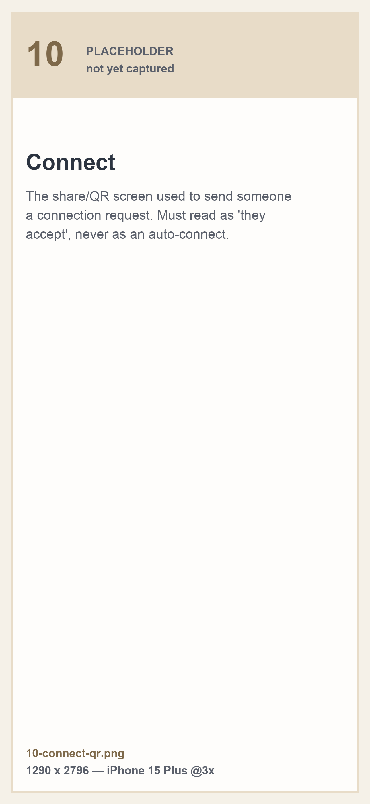 Sending a connection request in Tether